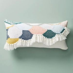 Anthropologie Hello Hydrangea Scallop Throw Pillow